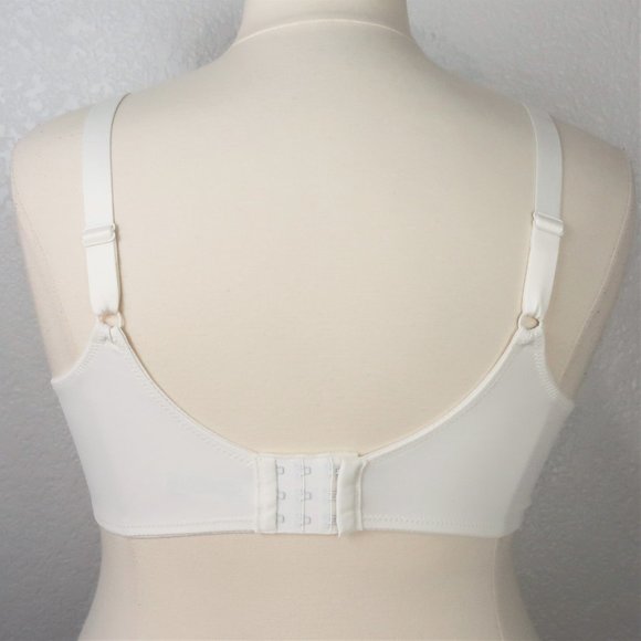 Lilyette  42D Minimizer Bra Comfort Lace Unlined Underwired Pearl Creamy White - Picture 6 of 9